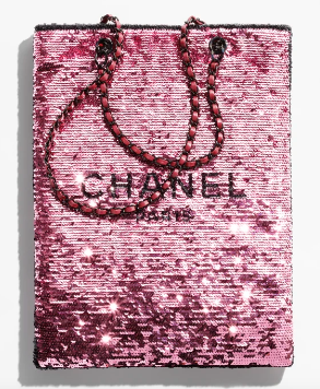 Chanel SHOPPING BAG AS4856 Dark Pink & Black