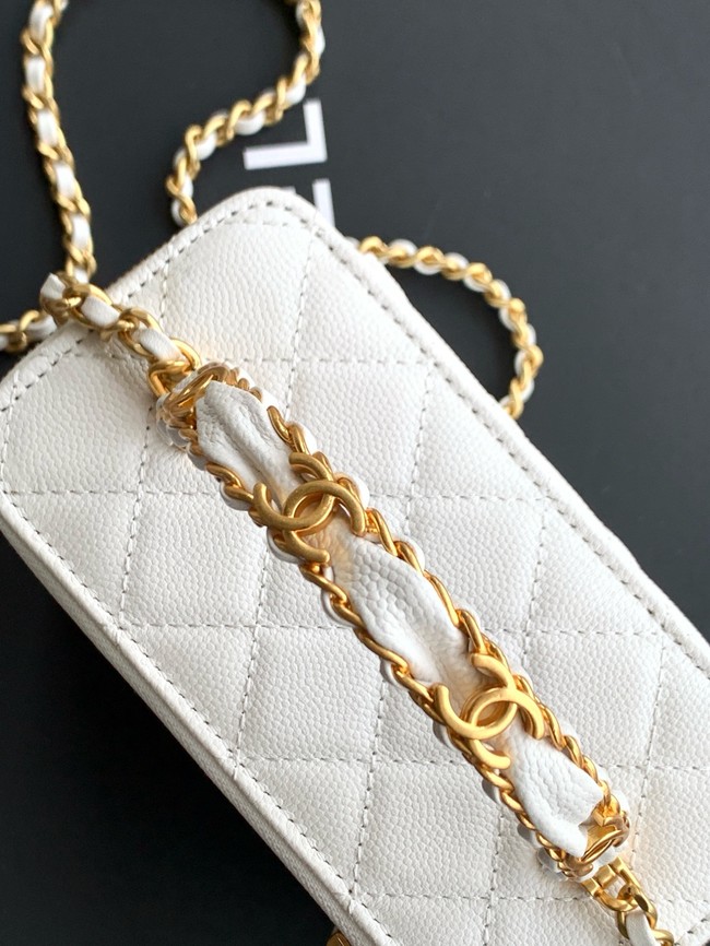 CHANEL Classic Small Vanity with Chain AP4799 white