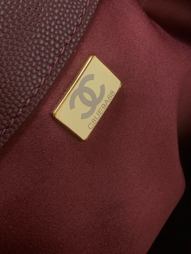 CHANEL 25 Medium Handbag AS5311 burgundy