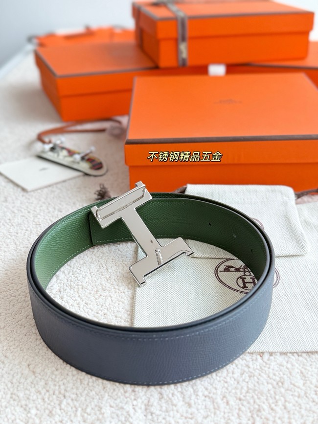Hermes Epsom calfskin double-sided leather belt 65989
