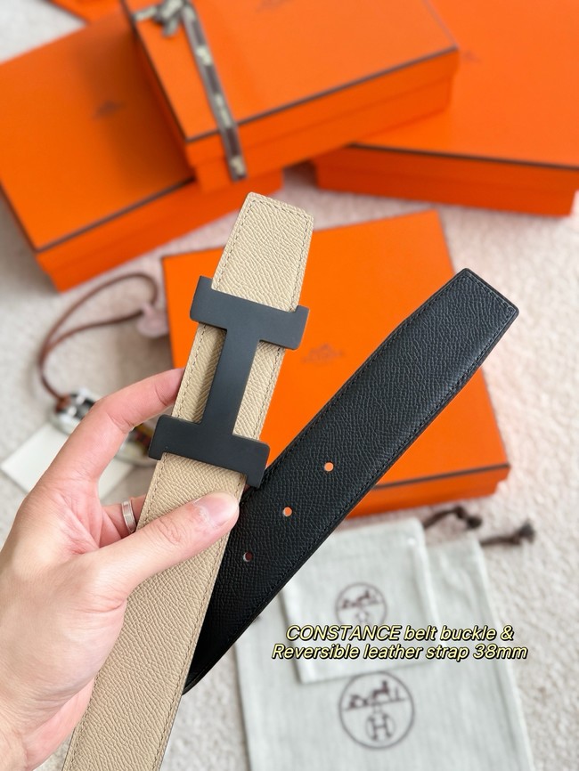 Hermes Epsom calfskin double-sided leather belt 65990
