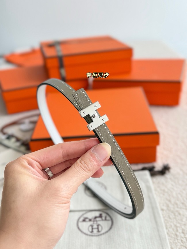 Hermes Swift & Epsom calfskin double-sided leather belt 66023