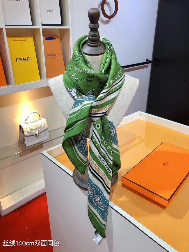 Hermes Shawl Cashmere and Silk Jacquard KY131