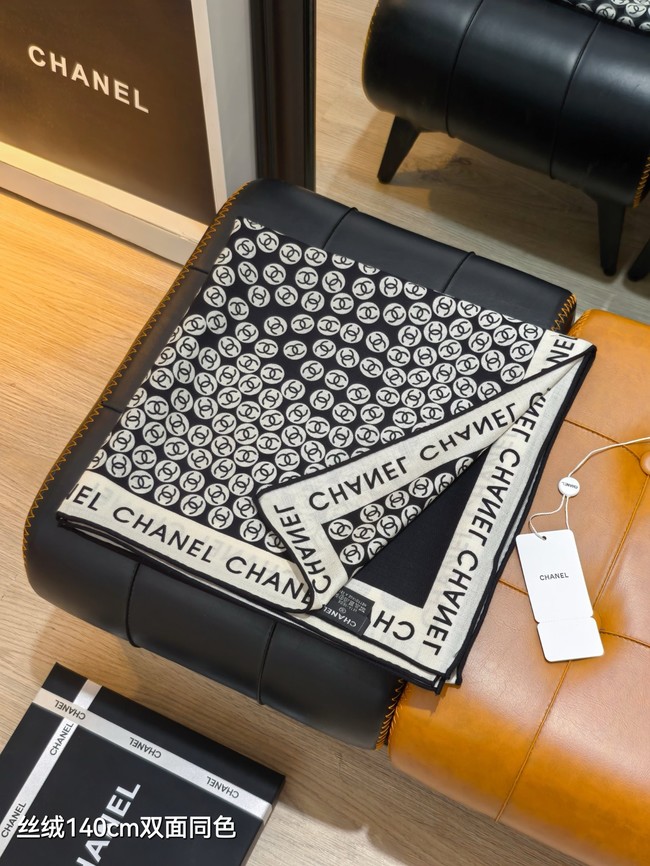 Chanel Square Scarf Silk Jacquard KY143