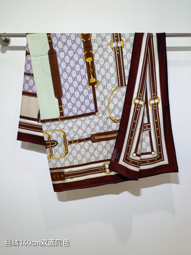 Gucci Square Scarf Silk Jacquard KY145