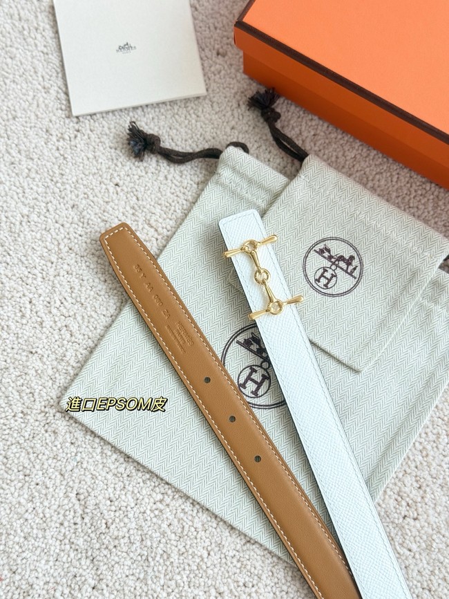 Hermes Swift calfskin double-sided leather belt 66029