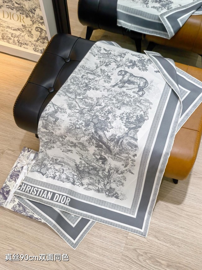 Dior 90 Square Scarf Silk Twill KY149