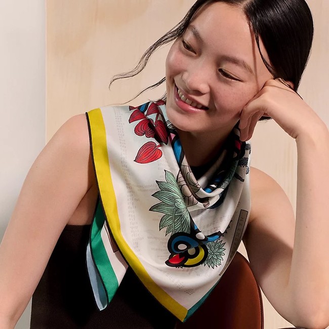 Hermes 90 Square Scarf Silk Twill KY157