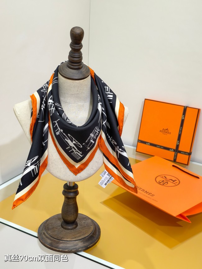 Hermes 90 Square Scarf Silk Twill KY167