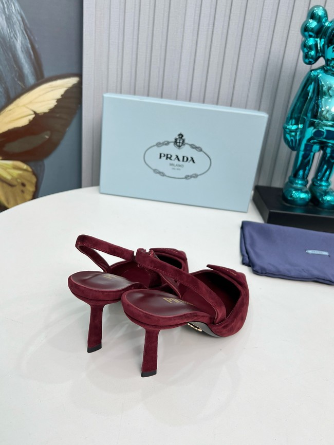 Prada leather slingback pumps 45086-2