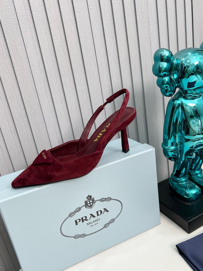 Prada leather slingback pumps 45086-2