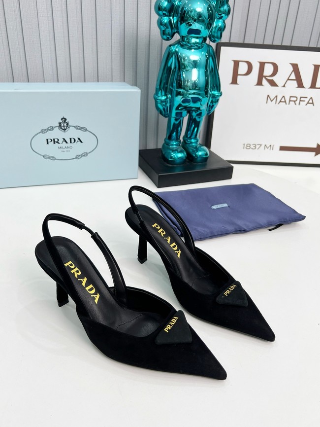 Prada leather slingback pumps 45086-3
