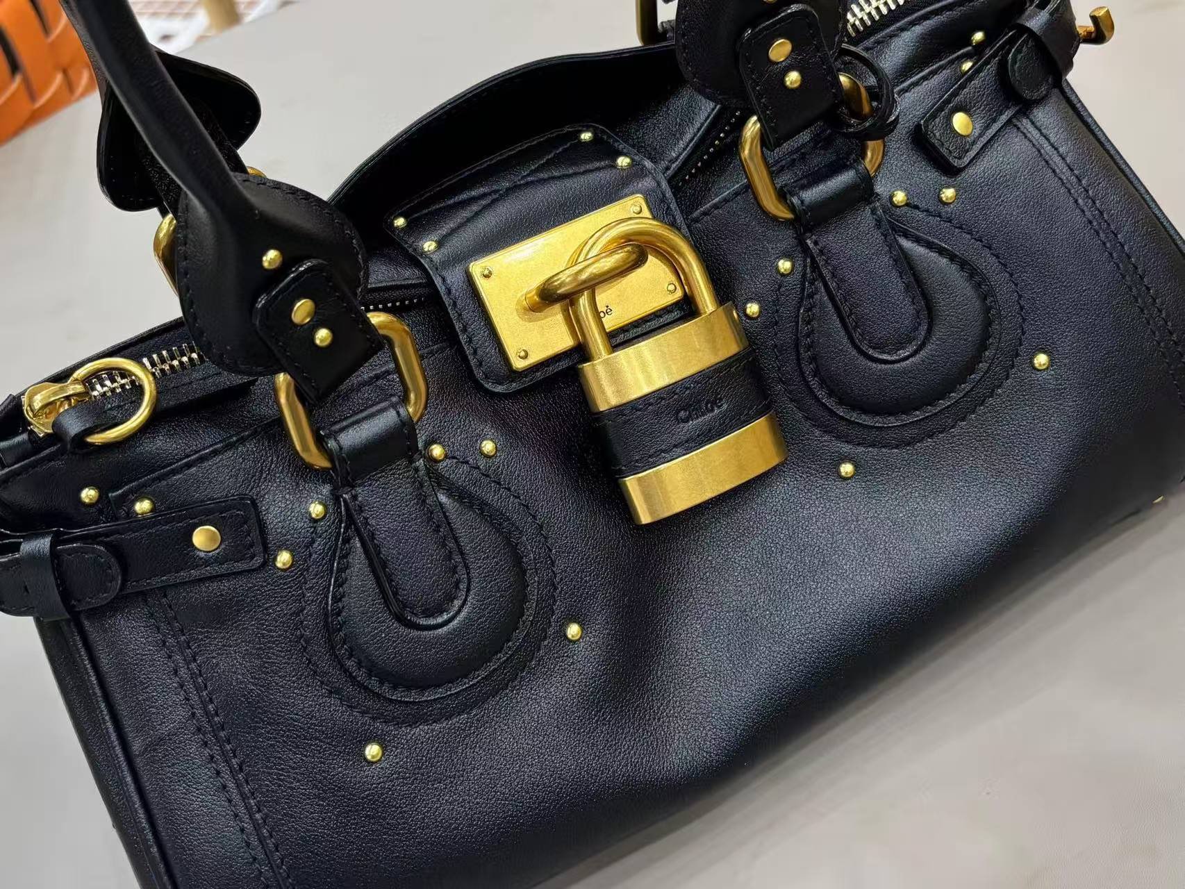 Chloe Original Leather Handle Bag C63202 Black