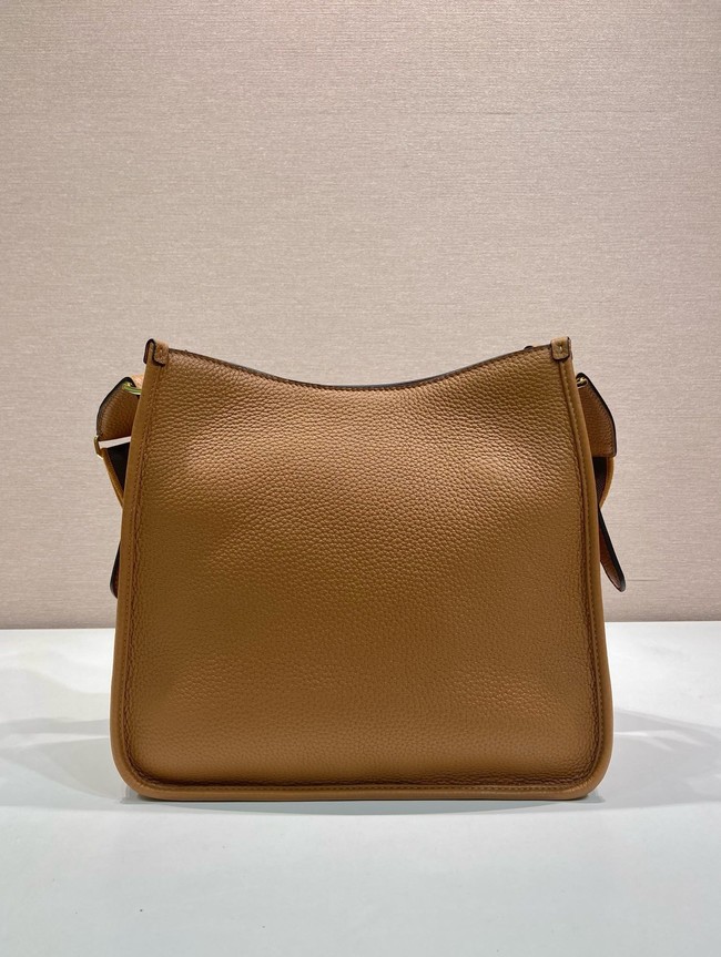 Prada Leather bag with shoulder strap 1BC073 Caramel