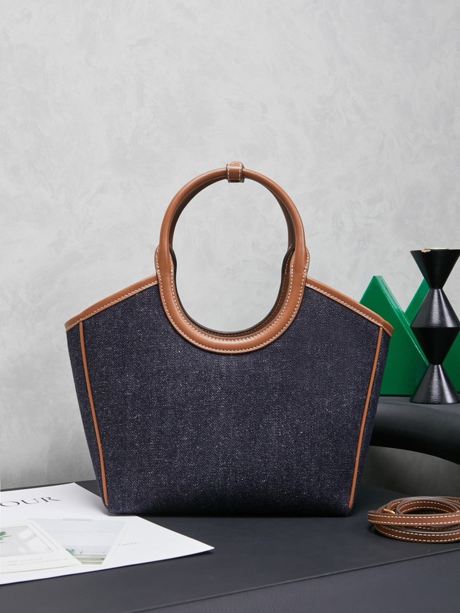 MIU MIU Leather Shoulder Bags 5GB288 Denim blue