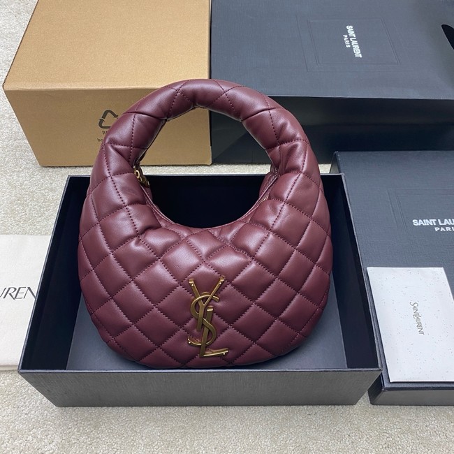 Saint Laurent ICARINO in quilted nappa 851689 ROUGE CABERNET