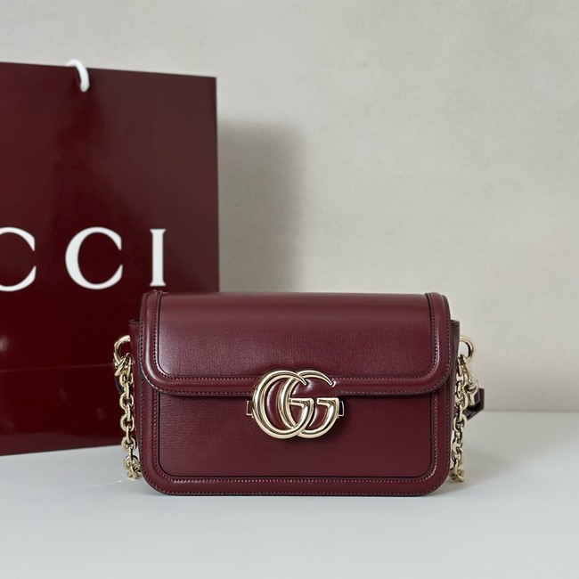 Gucci GG Marmont small shoulder bag 826761 Rosso Ancora red
