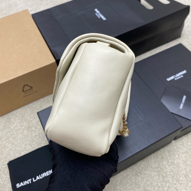 Saint Laurent CALYPSO small in plunged lambskin 734153 BLANC VINTAGE
