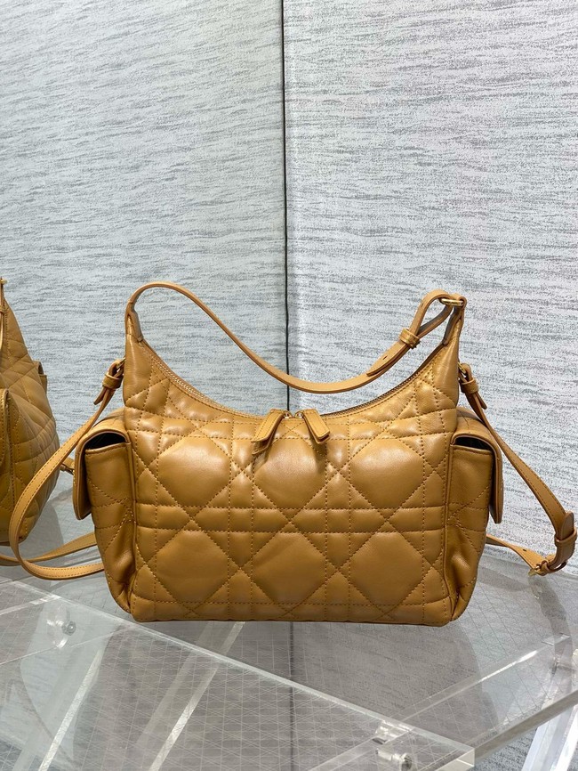 Dior Medium D-Dream Bag Macrocannage Lambskin M6323UU tan
