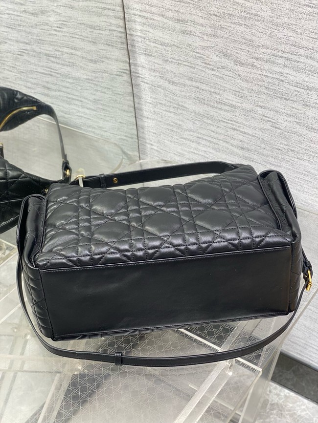 Dior Large D-Dream Bag Macrocannage Lambskin M6322 black