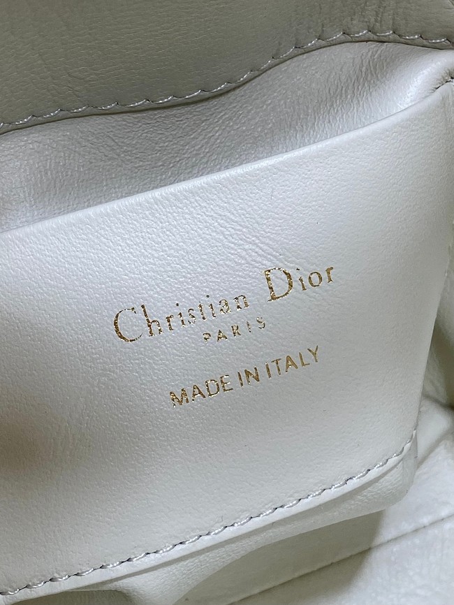 Dior Toujours Vertical Nano Tote Bag Macrocannage Calfskin S6100 Latte