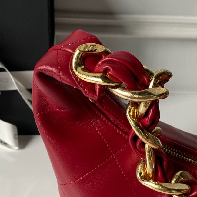 Chanel Hobo Handbag AS5837 red