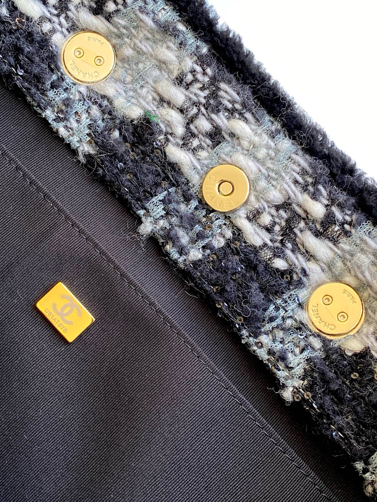 CHANEL Shopping Bag AS5689 Black & Grey