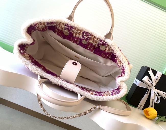 CHANEL Shopping Bag AS5689 white&Purple