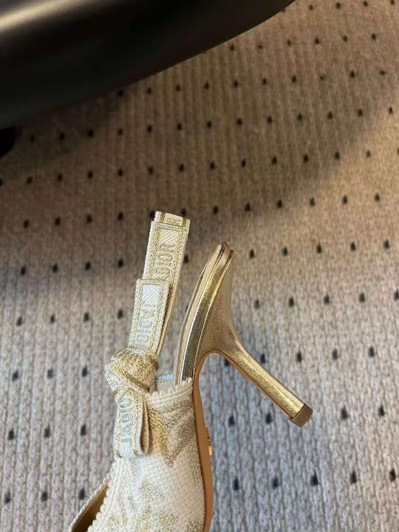 JAdior Slingback Pump Cotton Embroidered KCV367DLN-6 JAdior Slingback Pump Cotton Embroidered KCV367DLN-6