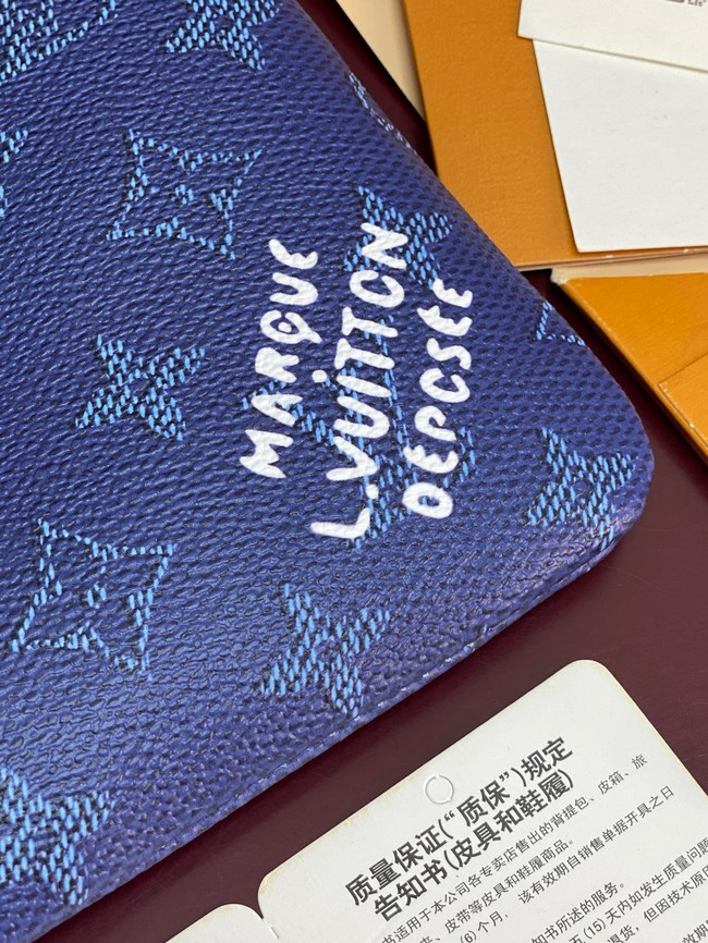 Louis Vuitton NEW Key Pouch M M27109 Ocean