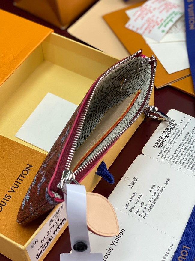 Louis Vuitton NEW Key Pouch S M27141 burgundy