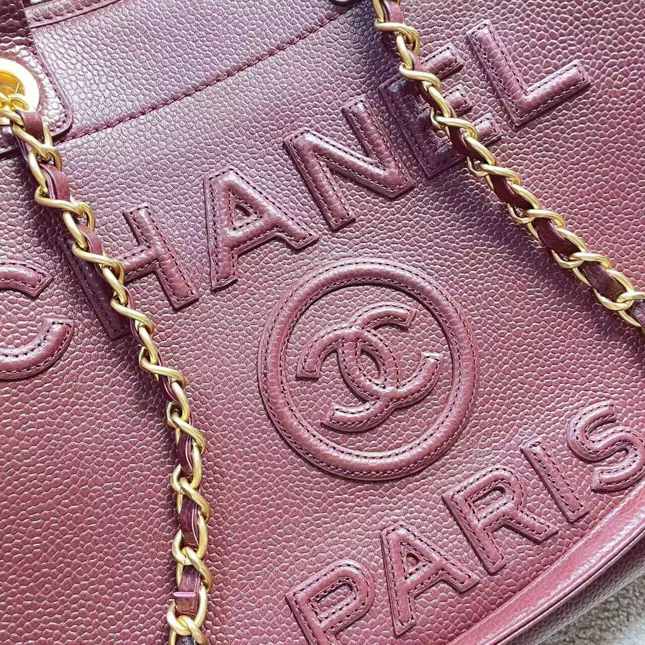 Chanel Original Leather LARGE SHOPPING BAG A66941 Wine Chanel Original Leather LARGE SHOPPING BAG A66941 Wine