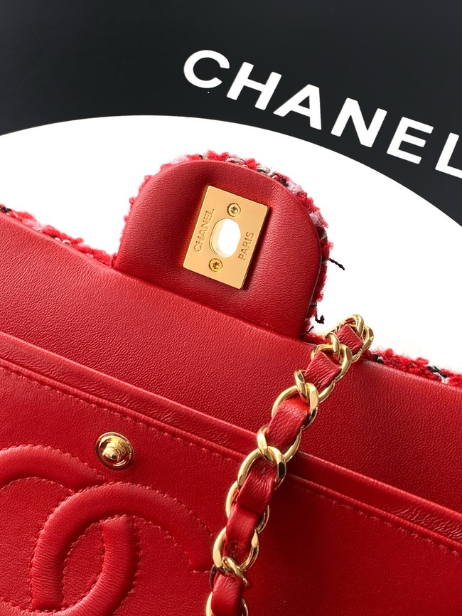 Chanel Small Classic Handbag A01113 red