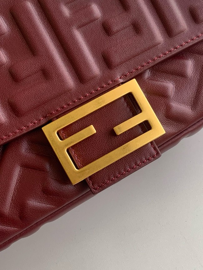 Fendi Baguette Medium Bag 8BR600 burgundy