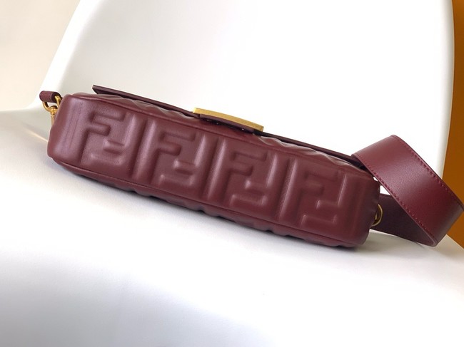 Fendi Baguette Medium Bag 8BR600 burgundy