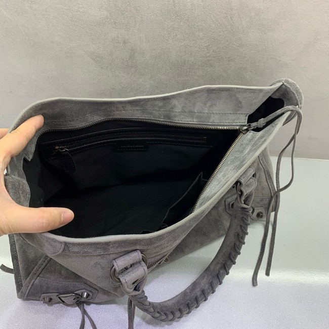Balenciaga Le City medium suede tote bag 230582 gray