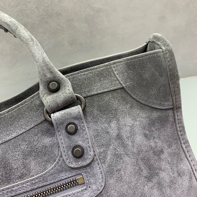 Balenciaga Le City medium suede tote bag 230582 gray