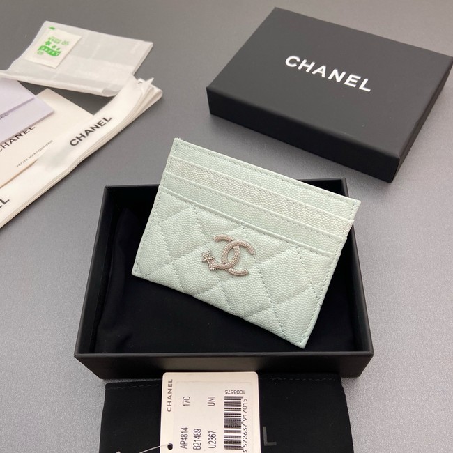 Chanel Classic Card Holder AP4814 light blue