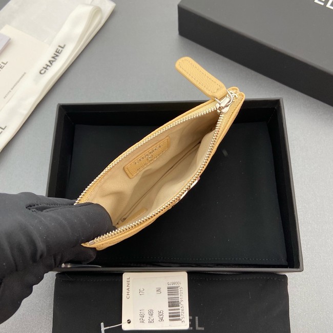 Chanel Zipped Pocket wallet S4811 yellow