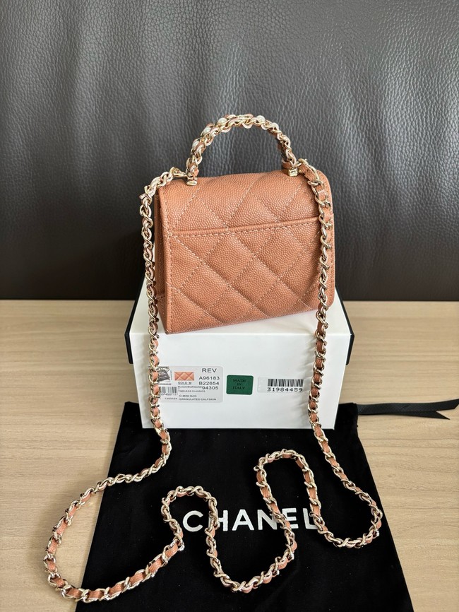 CHANEL Clutch With Chain 96183 dark pink