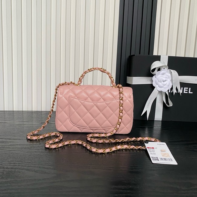 CHANEL Clutch With Chain AS2701 pink&Gold Metal