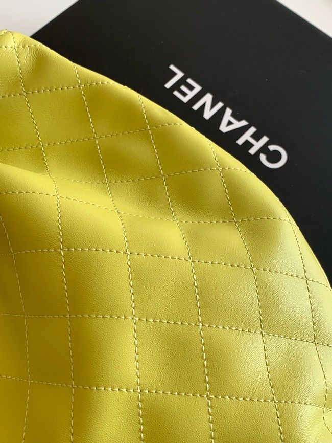 CHANEL Hobo Bag Lambskin AS6010 green