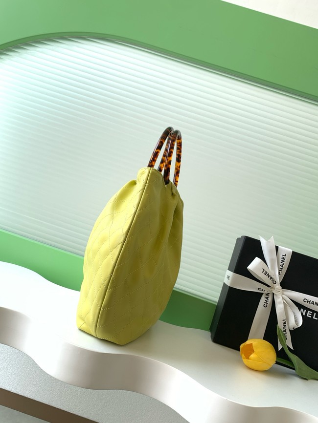 CHANEL Hobo Bag Lambskin AS6010 green