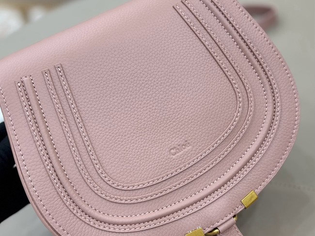 Chloe Grained Calfskin MARCIE saddle bag 31054 pink