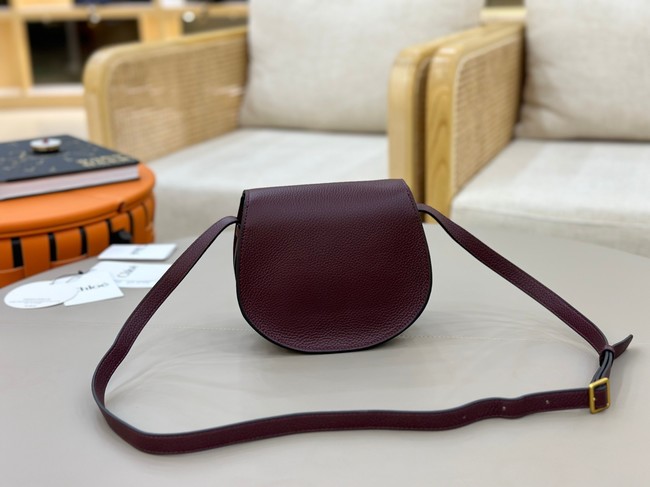 Chloe MARCIE small saddle bag 31053 burgundy