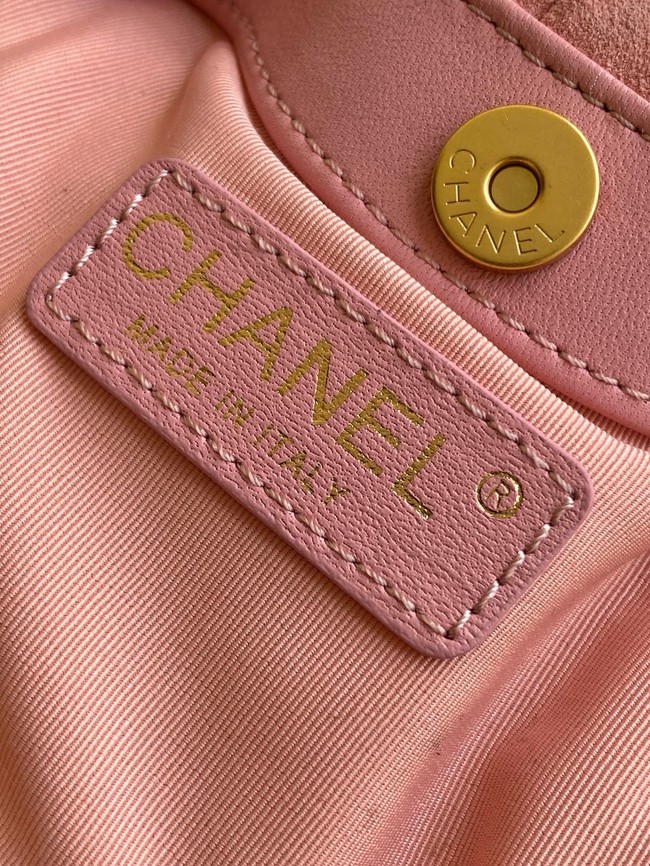 CHANEL mini Hobo Bag Suede AS4981 pink
