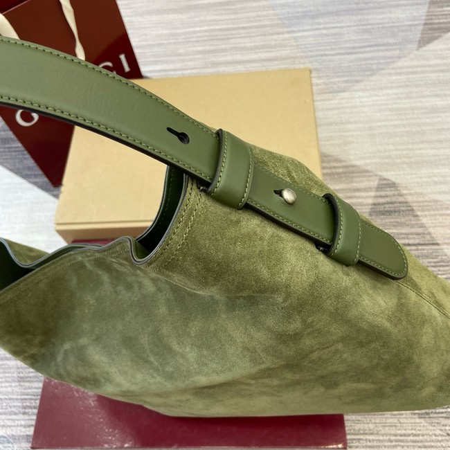 Gucci Beatrix medium tote bag suede 850926 green