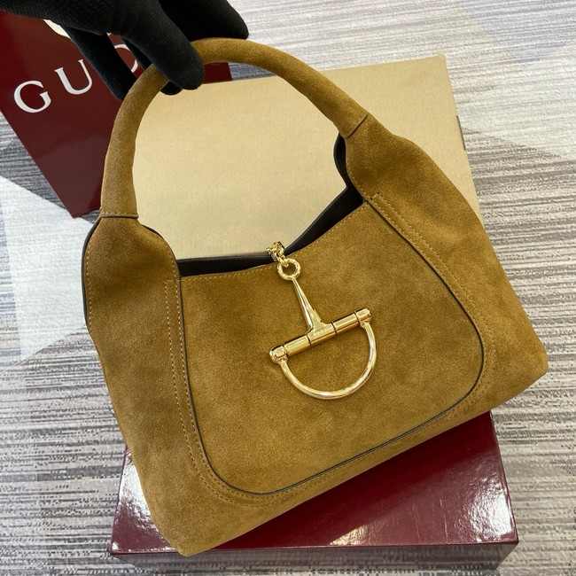 Gucci Beatrix medium tote bag suede 850926 brown suede
