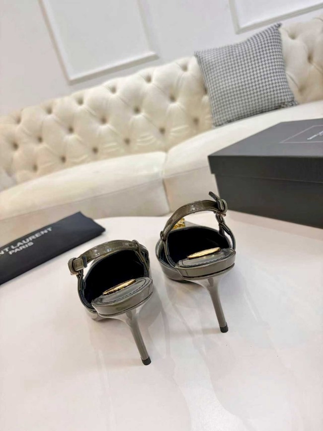 Saint Laurent slingback pumps in smooth leather 97170-2