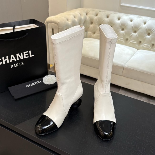 Chanel High Boots Calfskin & Patent Calfskin G46789-2